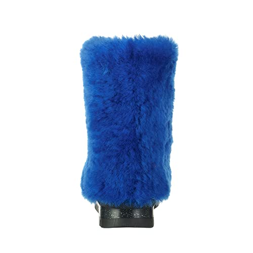Girl's fur winter boots,blue sheepskin fur toddler boots, girls snow boots, kids mukluks, yeti boots for kids, children winter shoe, LITVIN4
