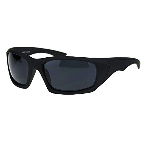 Mens Aerodynamic Robotic Futurism Black Plastic Sport Sunglasses2