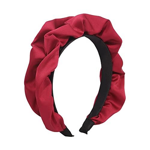 Wide Headbands for Women Elastic Head Wrap Hair Accessories Red Head Band 65703