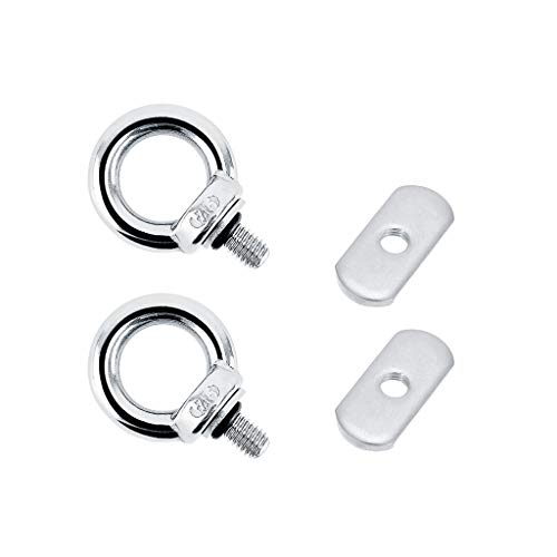 VTurboWay 4 Pack Track Mount Tie Down Eyelet, Hold Bungee Cord or Ropes Up to 0.6"