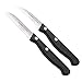 GLORIFY HOME® Juego de cuchillos para pelar, cuchillos de cocina afilados, pequeños, hoja de 6,5 y 7 cm, acero inoxidable, mango de plástico POM, negro, apto para lavavajillas, hecho a mano