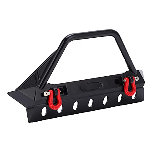 RC Stinger Front Bumper with LED Light, RC Front Bumper for Axial Scx10 / II/III Generation 1/10 RC Car (Trapezoid)