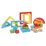 HAWILLOSCH 1 Juego De Bloques De Construcción De Arcoíris Juguete Geométrico Tablero De Clasificación Bloques Juguetes para Niños Juguetes Educativos Juguete De Bloques De