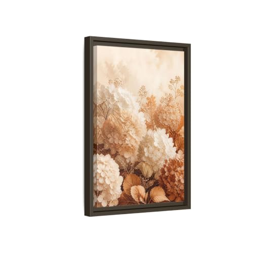 Toile Hortensia Fleur avec cadre premium 3cm pour une décoration murale de luxe