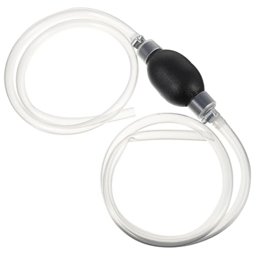 Hohopeti Bomba Manual para Trasvase de Combustible y Agua Manguera de Goma Resistente a Gasolina Sifón Portátil para Coche y Acuario Bomba Manual de Sifón Gasolina Diésel