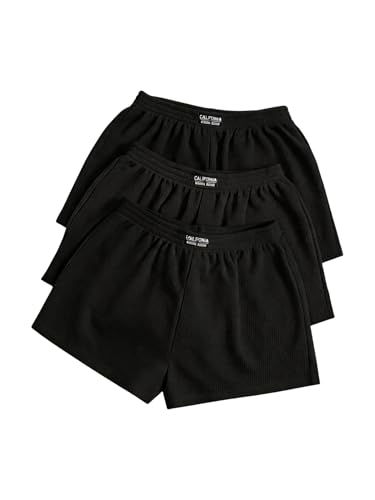 Image of SOLY HUX Women's Summer Shorts 3 Packs Casual Comfy Shorts Sets