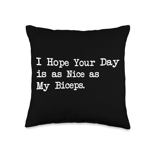 Nice Day, Nice Biceps – Compliment Fitness Throw Pillow