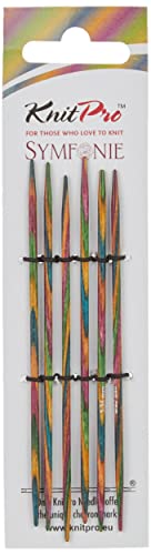 KnitPro Symfonie Double Pointed Needles 4" (10cm), Multicolour, 2.25mm