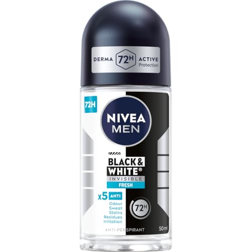 NIVEA Antitraspirante Black & White Invisible Fresh Roll-on, 50 ml