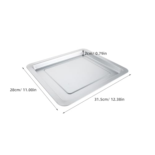 Bandeja de horno de hierro rectangular 31,5x28cm para barbacoa y pizza casera 3
