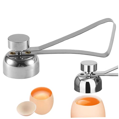 Apriuovo in acciaio inossidabile per rompiuova resistente con manico Strumento di apertura facile per uova crude e sode