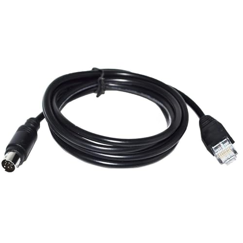 RIKYJIC Mini DIN 8P MD8 Male to RJ45 Male Adapter Cable for Schneider Nano NAZA TWIDO PLC TSXCRJMD25 Communication Cable(1.8 Meters)
