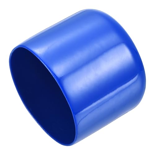 Image of uxcell 4pcs Rubber End Caps 50mm(2 inch) ID Vinyl Round Tube Bolt Cap Cover Screw Thread Protectors Blue, 40mm Height