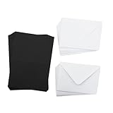 Crafter's Companion Lot de 100 cartes vierges A6 noires et 50 enveloppes blanches   Idéal pour une variété d'occasions