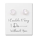 Philip Jones Men's I Couldn't Say I Do Without You Mother of Pearl Gemstone Cufflinks