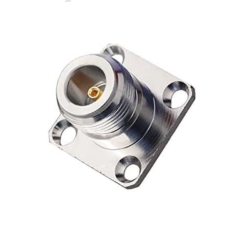 NBR N Type Female Panel Mount 4-Hole Plug Flange Connector Round Coaxial Antenna Connector 50 Ohm- 1 Pc.-image-49