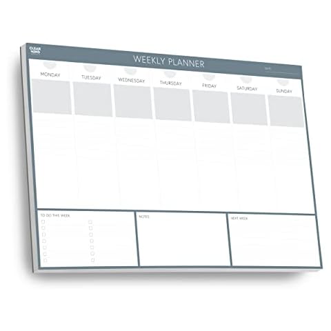 Multipurpose Weekly Planner Desk Pad by Clear Mind Concepts® – 11.3in x 16.5in Tear-Off, Undated, 52 Sheets – Thick Paper, Ideal for Home, Office, Study – Enhance Your Productivity & Organization Cover