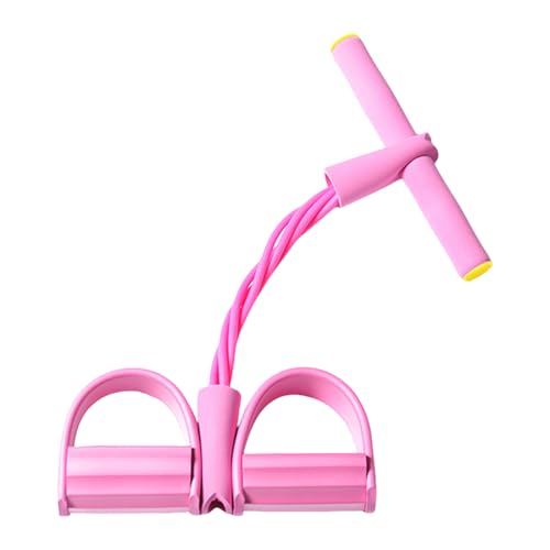 4 Tube Exercise Band for Sit Up Stretching Muscle Toning Nonslip Foot Pedals Soft Foam Handle Home and Fitness Tube Fitness Equi