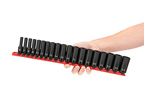 Image of TEKTON 3 /8 Inch Drive Impact Socket Set, 19-Piece | SID91107