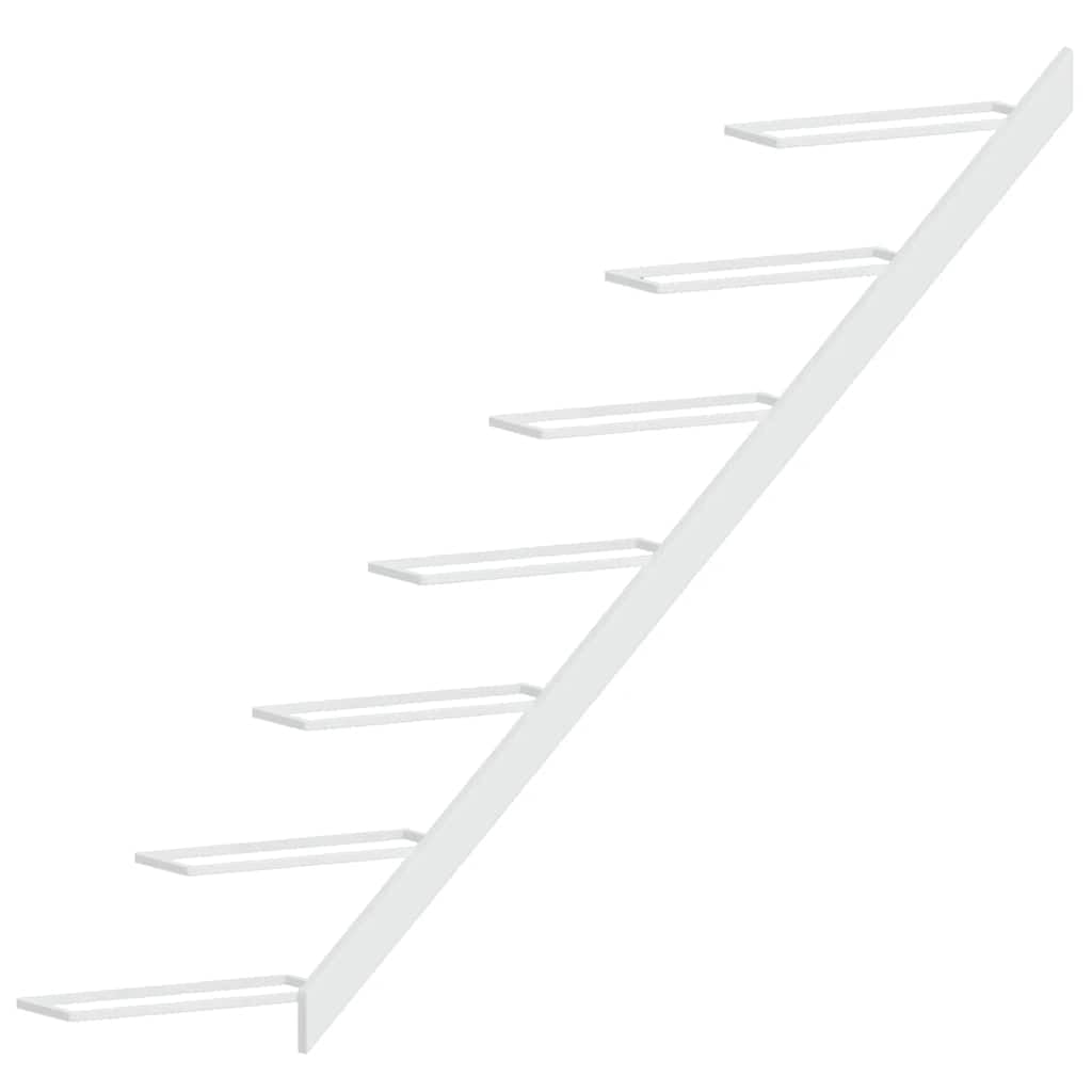 Wand-Weinregale Weiß Metall für 7 Flaschen 2 Stück, Flaschenregal für Küche, Bar, Speisekammer, modernes Getränkeregal zur Aufbewahrung und Lagerung von Weinflaschen