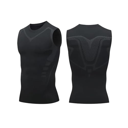 Gilet Amincissant Homme avec Contrôle du Ventre Puissant - Chemises de Compression Fitness 2 Pcs