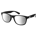 Vans Uni Spicoli - Gafas de sol, color negro mate y espejo plateado, talla única, Espejo negro mate y plateado, Talla única