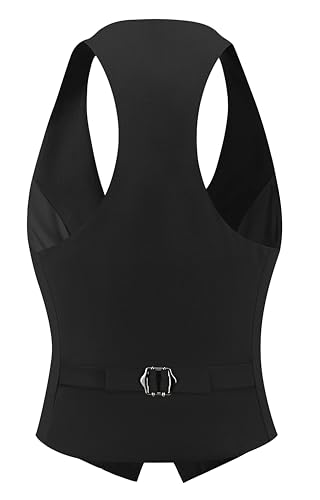 Foucome Vest for Women Dressy Casual Suit Vests Versatile Steampunk Racerback Waistcoat Vest Tops2