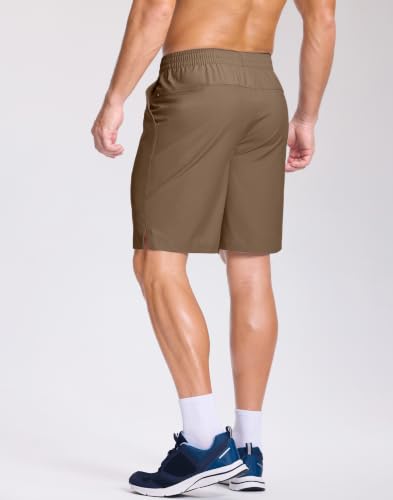 Image of GGJ Men's Lightweight Athletic Shorts with 2 Zipper Pockets 7 inch /9 inch /5 inch Gym Workout Running Quick Dry Tennis Shorts for Men