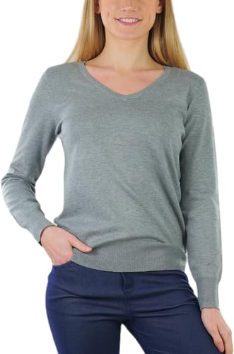 Image of ToBeInStyle Women's Classic Long Sleeve V-Neck Pullover Sweater