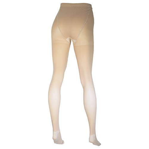 Image of Truform 20-30 mmHg Compression Pantyhose, Plus Size Women's Support Tights Hosiery, Beige, Medium