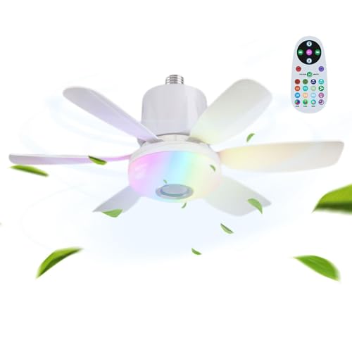 Ventilateur de plafond ampoule électrique avec haut-parleur musical - 7