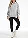 RUBZOOF Oversized Sweatshirt for Women Trendy Button Henley Neck Pullover Long Sleeve Tops Casual Fall Clothes Light Grey M