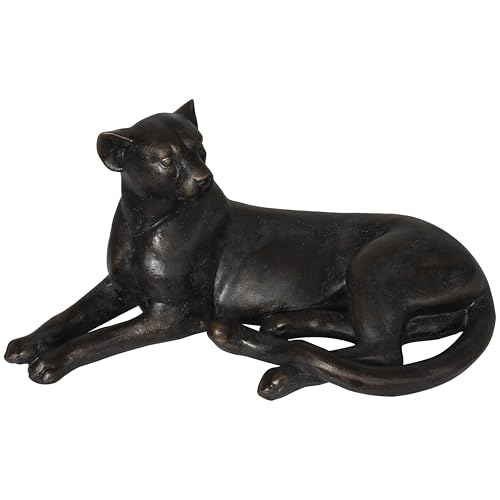 Escultura Decorativa Leopardo Polystone 29 x 14 x 13 in