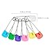Toyvian 50Pcs Safety Diaper Pins Baby Pins Toddle Safety Nappy Pin Colorful Bibs Pin for Cloth Fastening