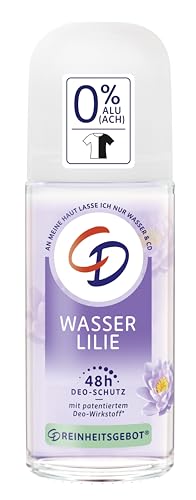 CD Deo Roll-On 'Wasserlilie', Deodorant ohne Aluminiumsalze, langanhaltender Schutz für 48 h, für empfindliche Haut geeignet, vegan, Körperpflege, 50 ml