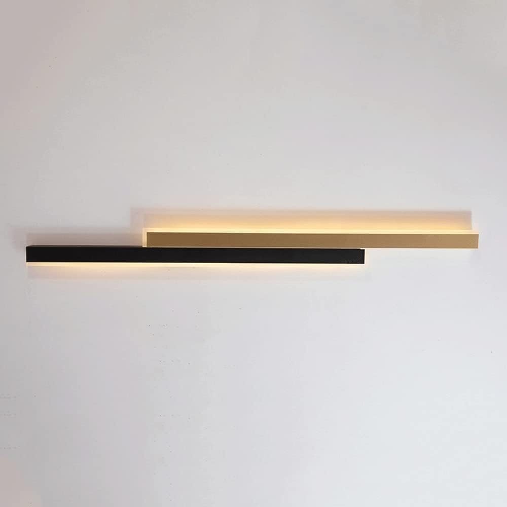 HCZKIUJY Linear LED Flush Mount Ceiling Light Gold Long Strip Wall Sconces Indoor 3000K Ceiling Light Bar Black Ceiling Lamp,Kitchen Light (Gold-40cm)