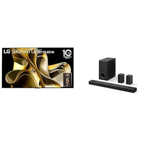Image of LG 97 inch Class OLED M3 4K Smart TV Bundle with 5.1.3ch Dolby Atmos Soundbar and Wireless Rear Speakers