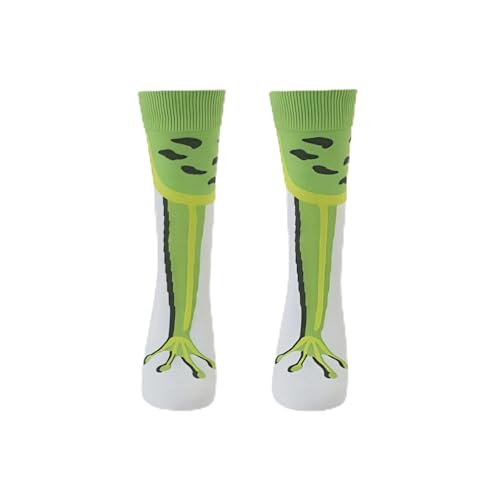 SAYUANVA Creative Frog Design Novelty Socks Novelty Crew Socks - Comfortable Breathable & Non-Irritating Seamless Toe Moisture Wicking Stretchy for Daily Wear Sports Gifts