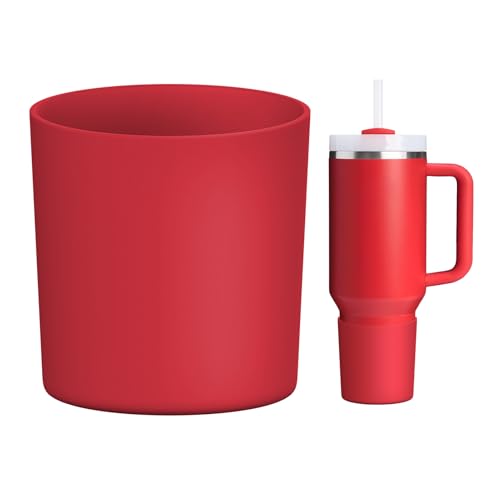 WUQID Higher Silicone Boot Compatible with Stanley Quencher H2.0 & IceFlow Flip & ProTour 40oz 30oz 20oz 14oz, Fit Same Diameter 14oz 20oz 30oz 40oz Tumbler Cups Anti-Slip Bottle Bottom Sleeve Cover