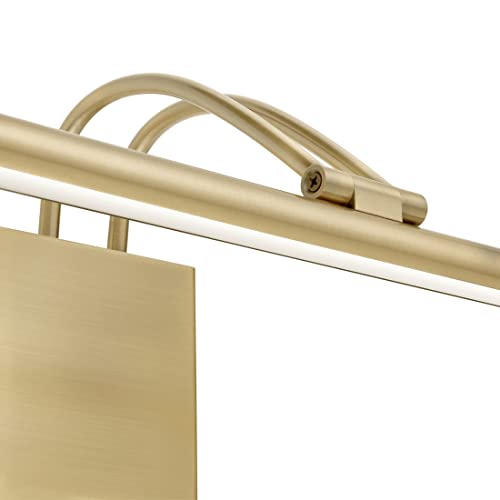 Maxxima 17 In. Led Picture Light W/Antique Brass Finish, 1000 Lumens, 3000K Warm White, Hardwired Integrated Led Display Wall Light #TOP7