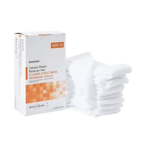 McKesson tubular elastic retainer net dressing, chest/back/perineum/axilla, size 10, 40.5 in x 25 yd