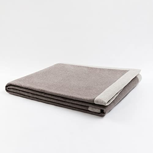 COPERTINA Coperta Matrimoniale Maxi Lanerossi Afrodite Lana Merinos Superfine 240x260 cm Beige