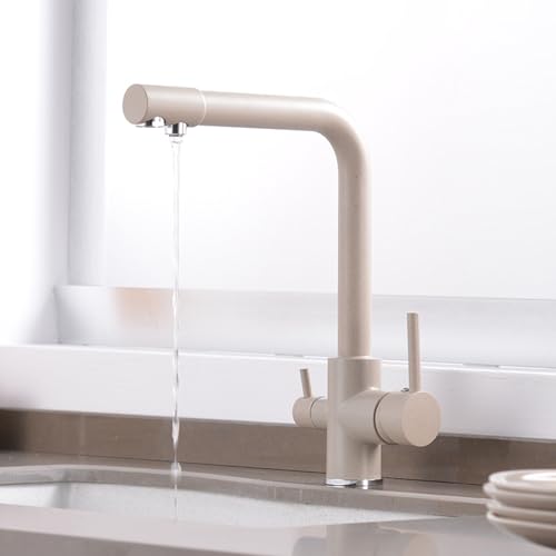 Mitigeur de cuisine 3 voies laiton avoine éliminez le second robinet d'eau filtrée