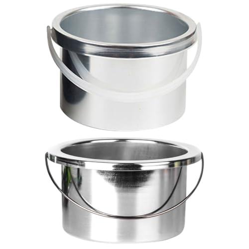 Beaupretty 2 Piezas Olla de Cera para Depilación de Recambio Compatible con Máquinas de Derretido de Cera Interior de Aluminio para Calentador Accesorio Práctico para Casa y Salón