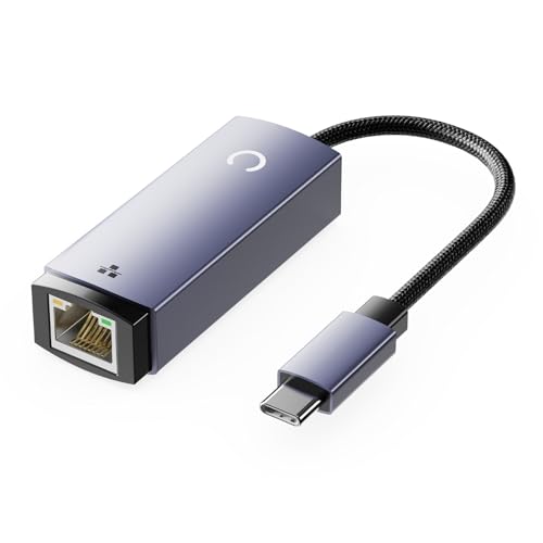Image of USB-C to Ethernet Adapter, Gigabit Network Adapter with Aluminum Alloy Case, Driver-Free RJ45 LAN Adapter Compatible with MacBook Pro Air, iPad, Laptops(USB C)