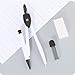 Compass Geometry Tool Protractor and Compass Geometry Set Kit Drawing Compass Math Metal Compass Drafting Tools with Carry Box for Geometry Measuring Drafting School Office Supplies