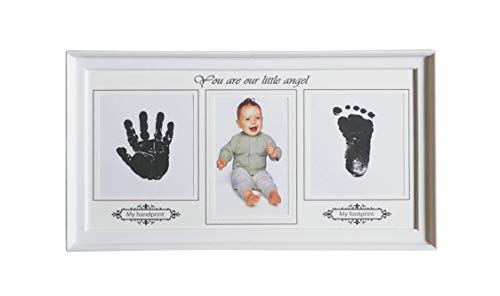 GUTEINTE Kit de Fotos con Huellas para niños recién Nacidos, Huellas de Manos o de los pies, Marco de Fotos de Pared y de Mesa, bebé