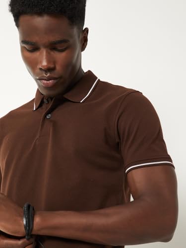 Image of Max Men's Polycotton Half Sleeves Regular Fit Solid Polo T-Shirt