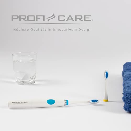 ProfiCare elektrische Schall-Zahnbürste | bis zu 25.000 Vibrationen/Min. | effektive Plaque-Entfernung | Qualitäts Borsten | Batteriebetrieben (AAA) | IPX5 spritzwassergeschützt | PC-EZS 3000