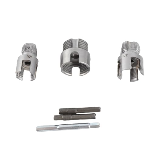 SIXRUN Herramienta para Roscar Tubos de PVC Roscadora de Tubos Macho Hembra 1/4' Hexágono para G1/2 G3/4 G1 Cortador de Roscas Interno Externo con Acero de Alta Velocidad